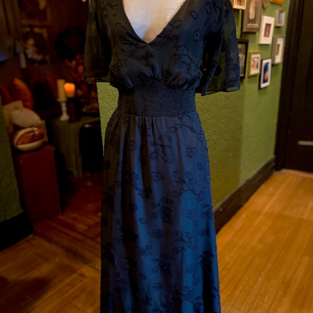 Elegant Black Floral Dress